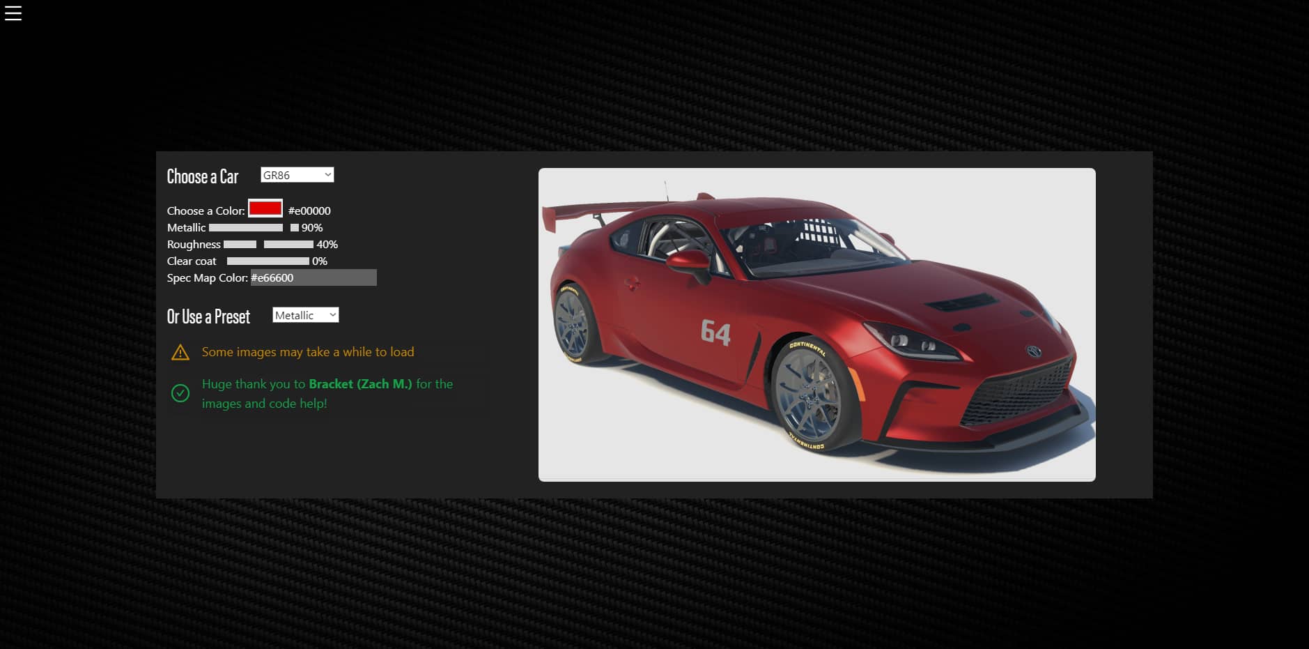 Preview of the spec mapping page